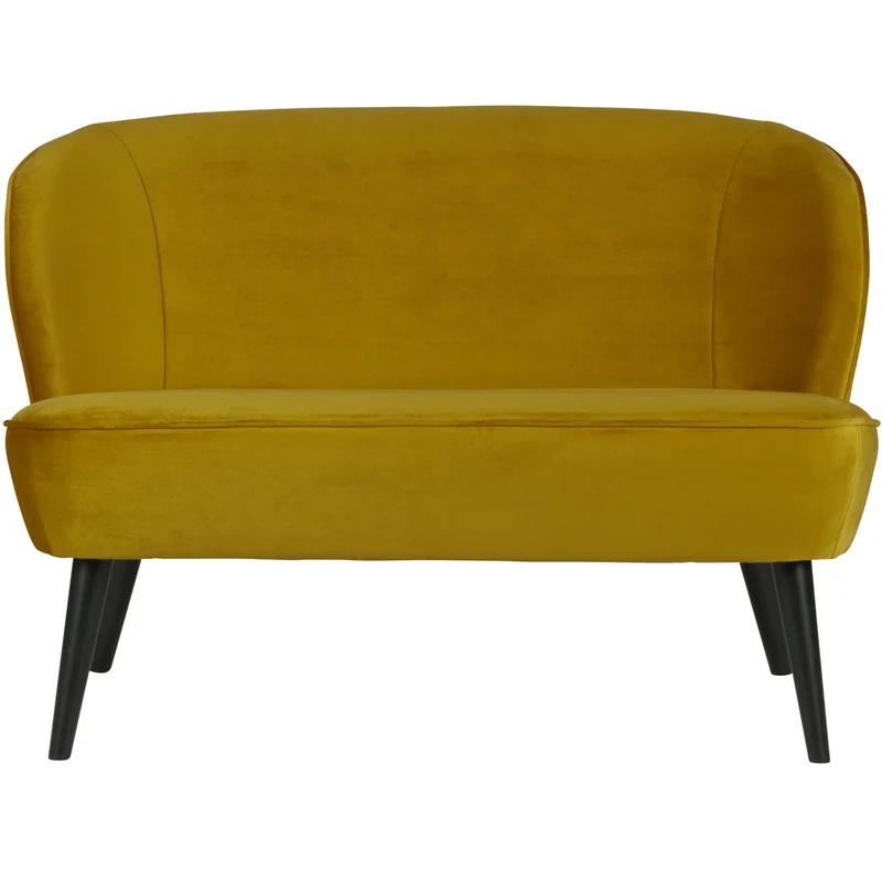 Sara kleines sofa samt ocker
