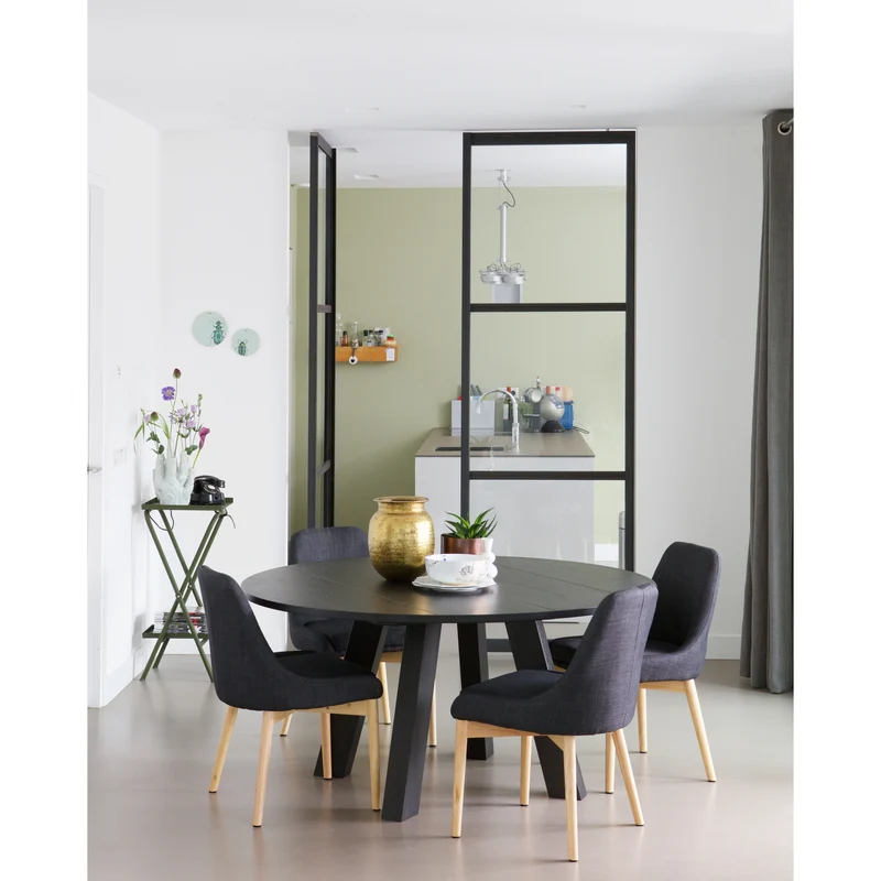 Rhonda XL esstisch ø150 cm eichen blacknight