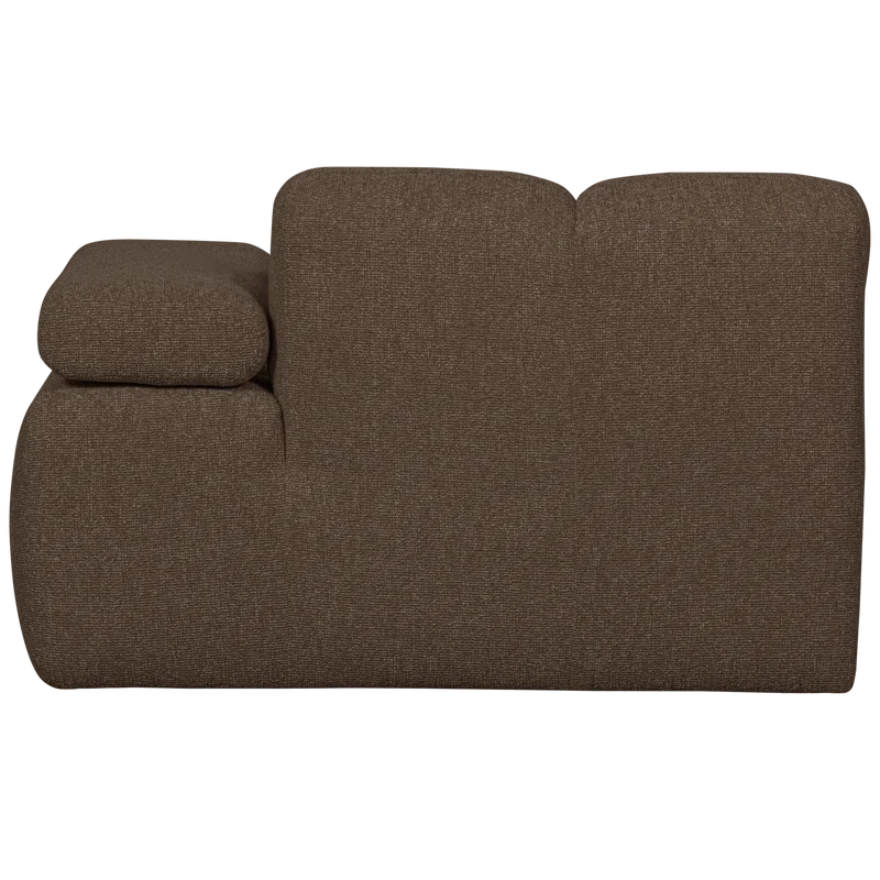 Mojo chaise longue element rechts bouclé braun melange