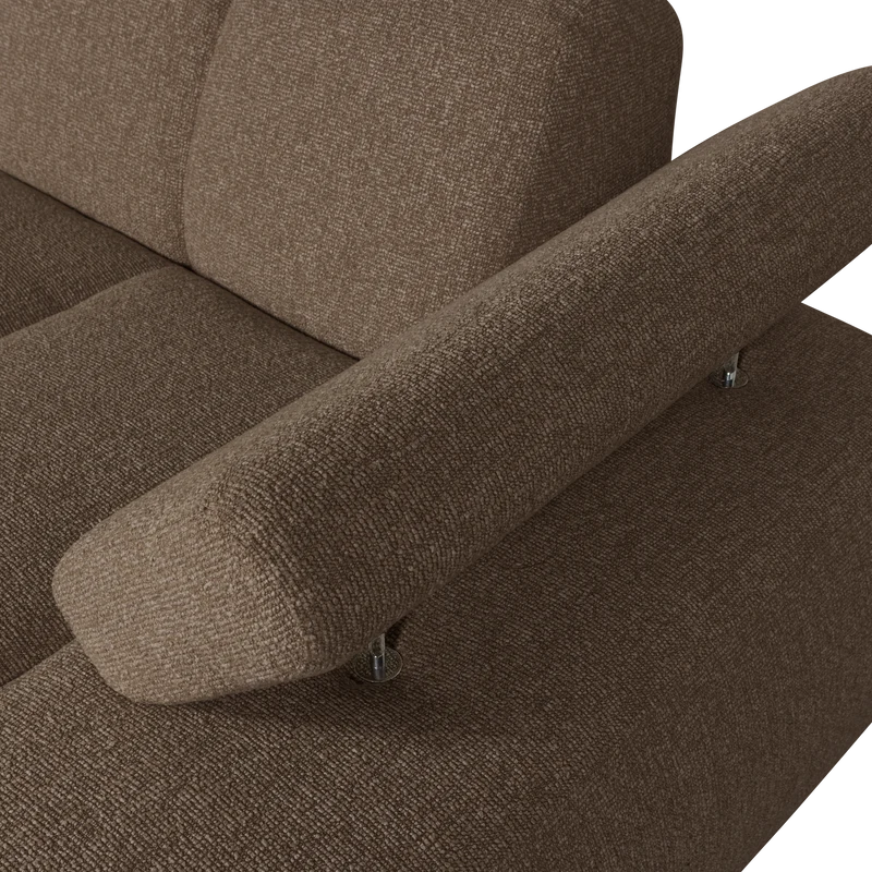 Mojo chaise longue element rechts bouclé braun melange