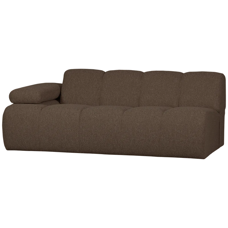 Mojo 2-sitzer element arm links bouclé braun melange