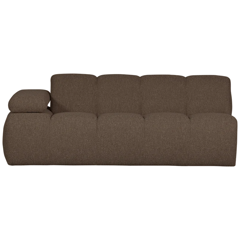 Mojo 2-sitzer element arm links bouclé braun melange