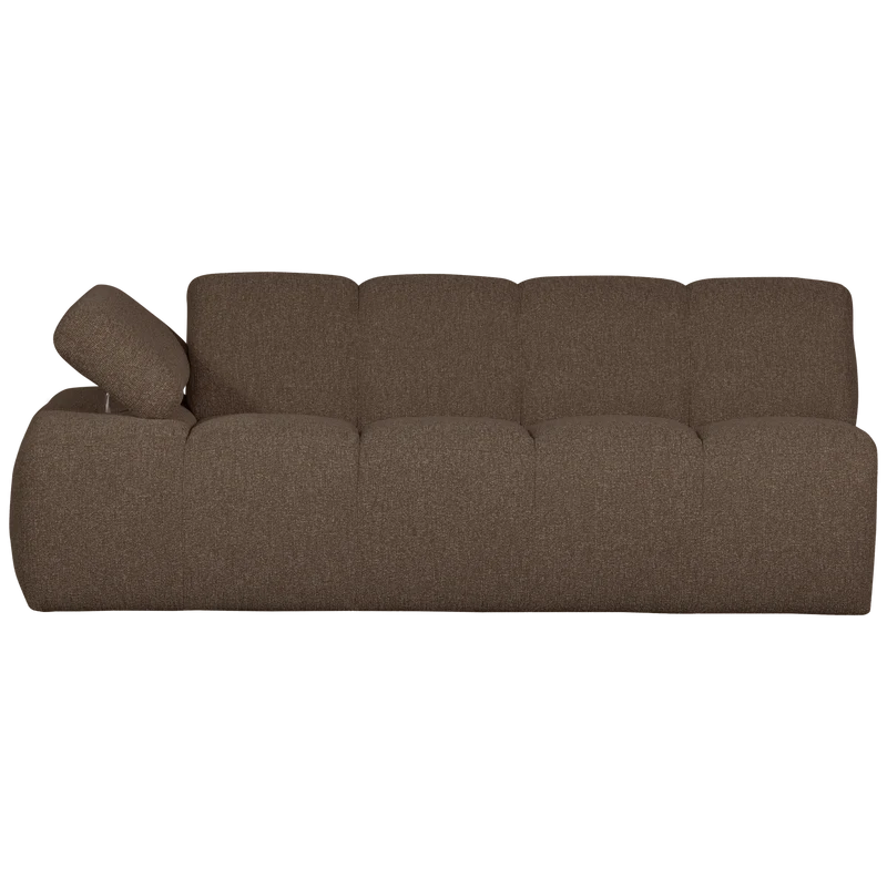 Mojo 2-sitzer element arm links bouclé braun melange
