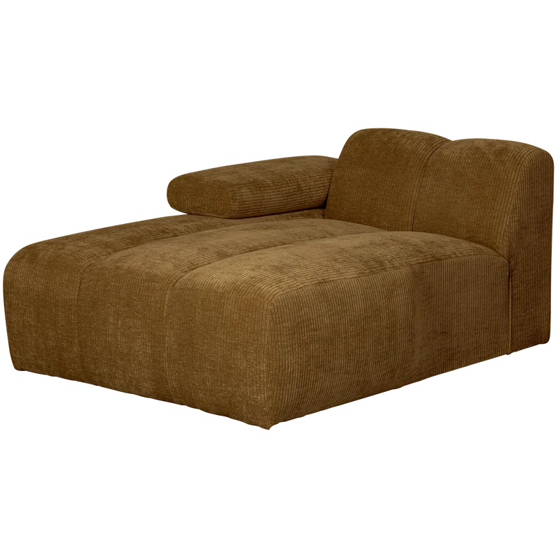 Mojo chaise longue links gerippter honiggelb