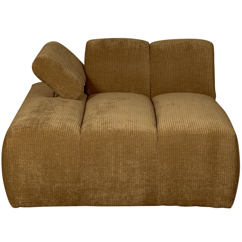 Mojo chaise longue links gerippter honiggelb