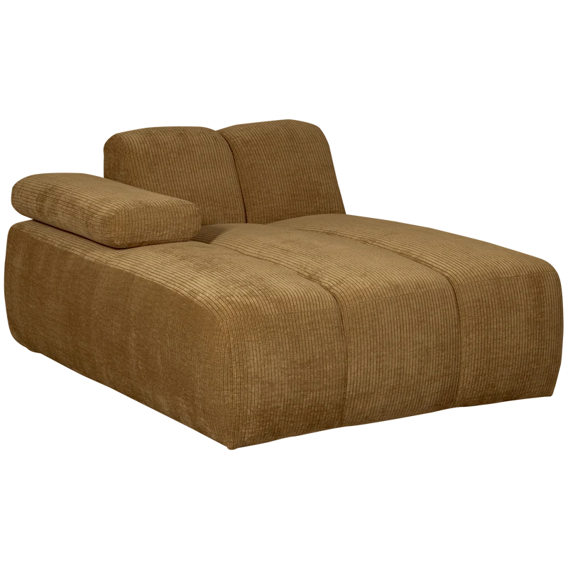 Mojo chaise longue links gerippter honiggelb
