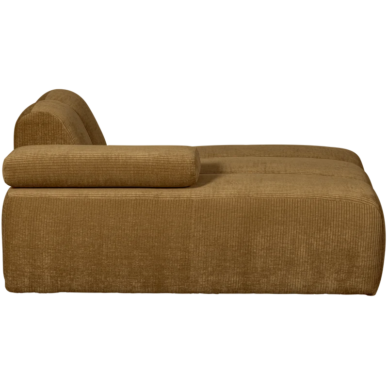 Mojo chaise longue links gerippter honiggelb