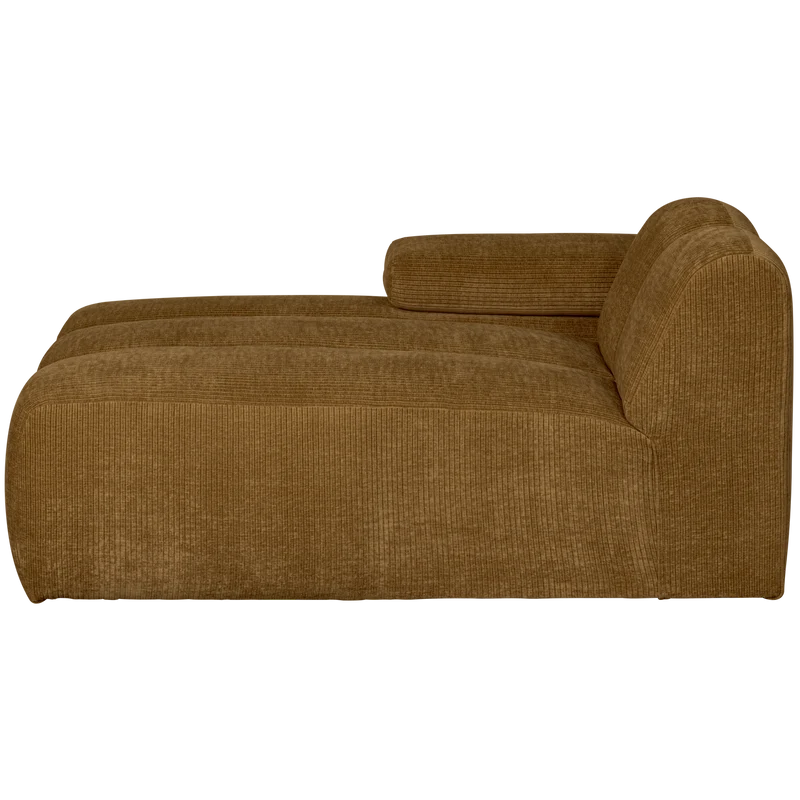 Mojo chaise longue links gerippter honiggelb