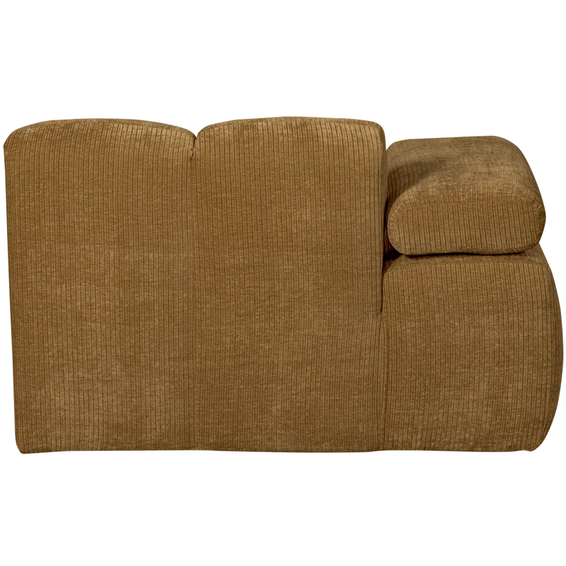 Mojo chaise longue links gerippter honiggelb