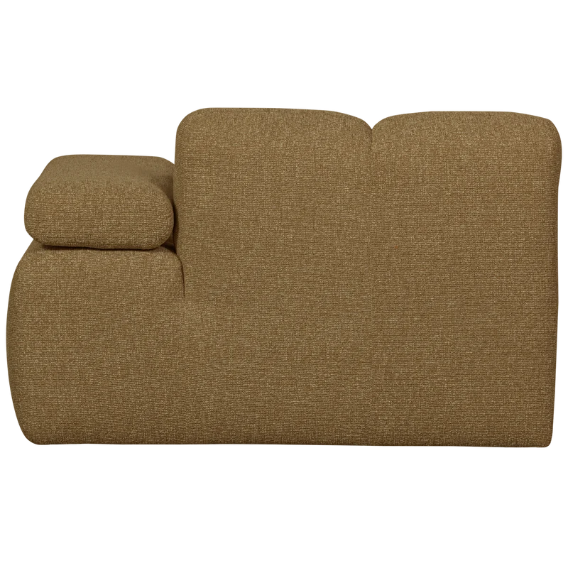 Mojo chaise longue element rechts bouclé gelbbraun melange