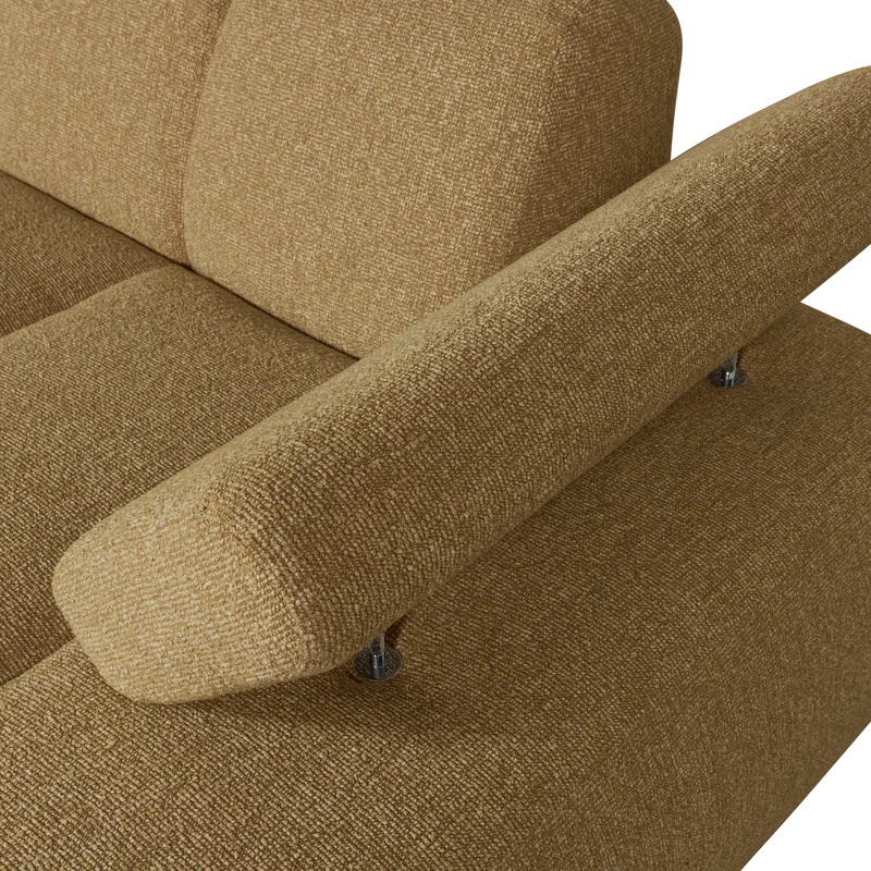Mojo chaise longue element rechts bouclé gelbbraun melange