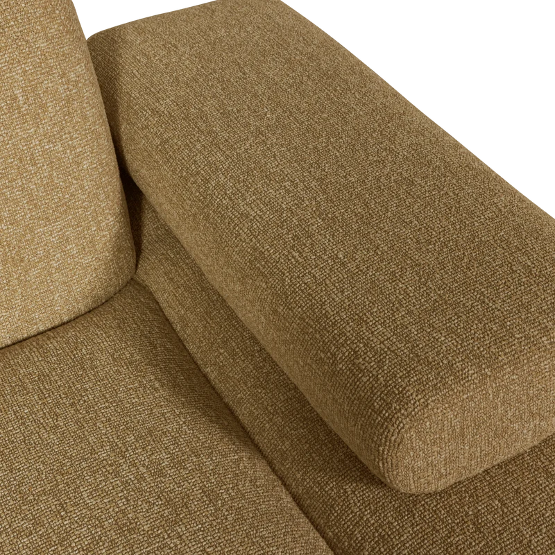 Mojo chaise longue element rechts bouclé gelbbraun melange