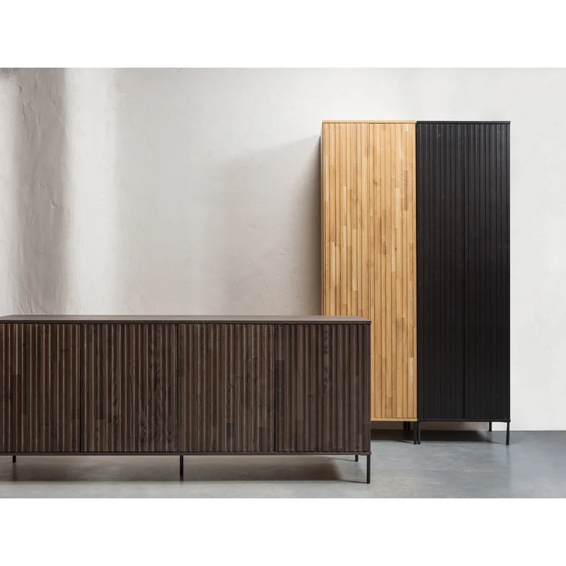 New gravure new kommode 200 cm asche furnier espresso
