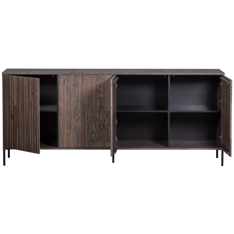 New gravure new kommode 200 cm asche furnier espresso