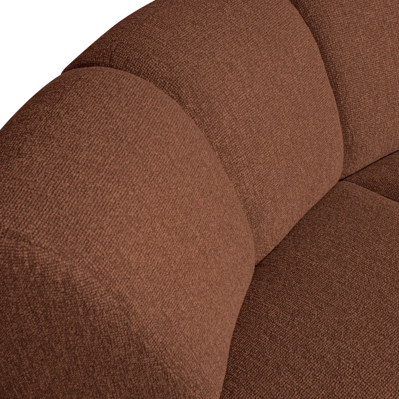 Mojo eckelement bouclé rostbraun meliert