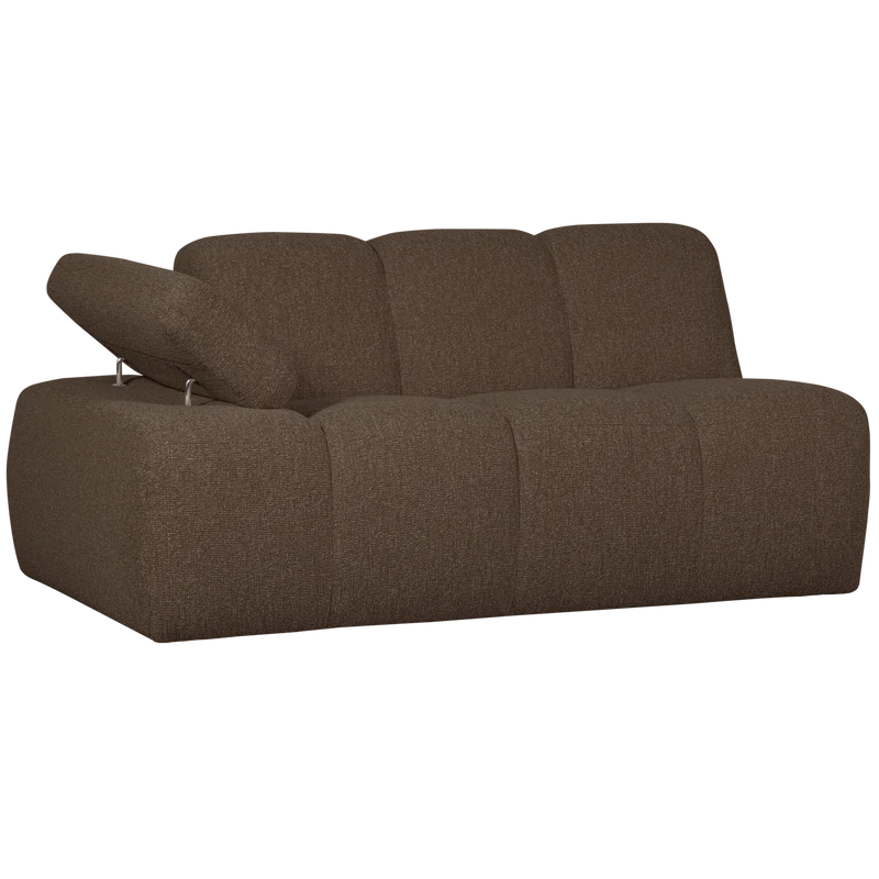Mojo 1,5-sitzer element arm links bouclé braun melange