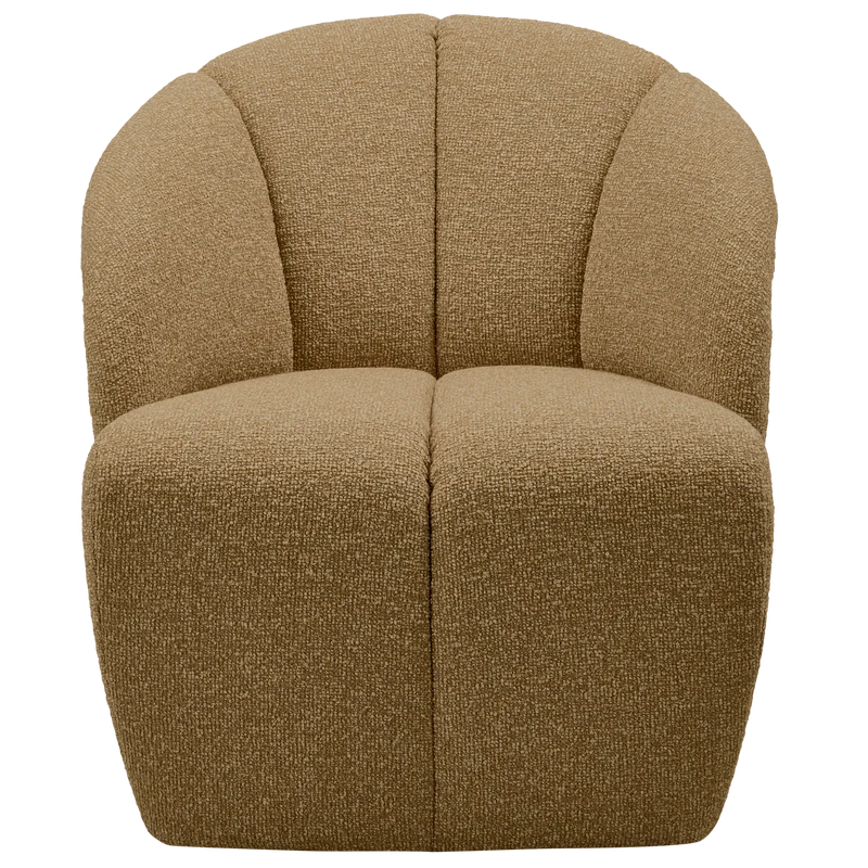 Mojo drehsessel bouclé gelbbraun melange