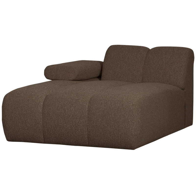 Mojo chaise longue element links bouclé braun melange