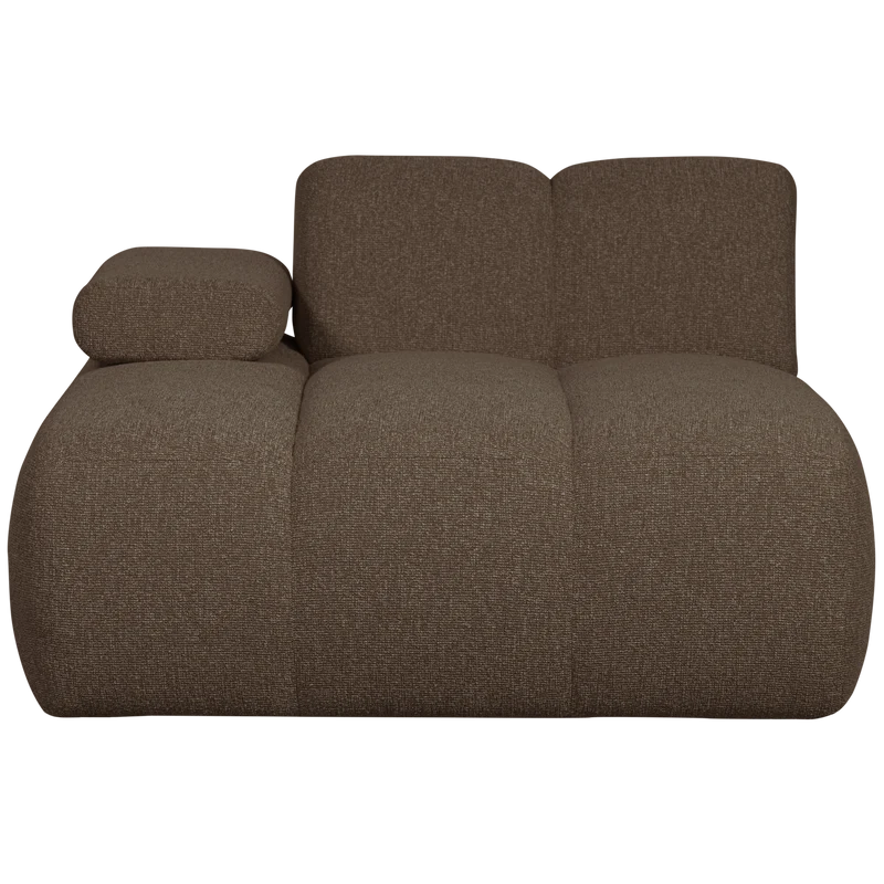 Mojo chaise longue element links bouclé braun melange