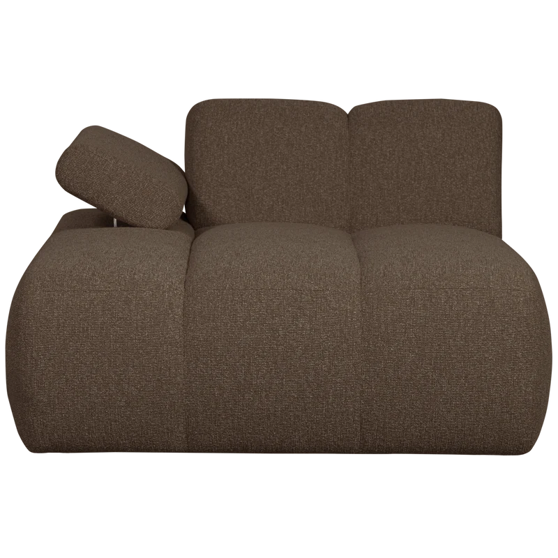 Mojo chaise longue element links bouclé braun melange