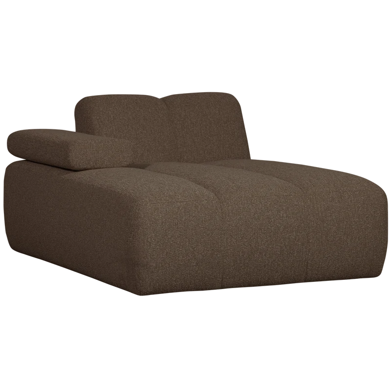 Mojo chaise longue element links bouclé braun melange