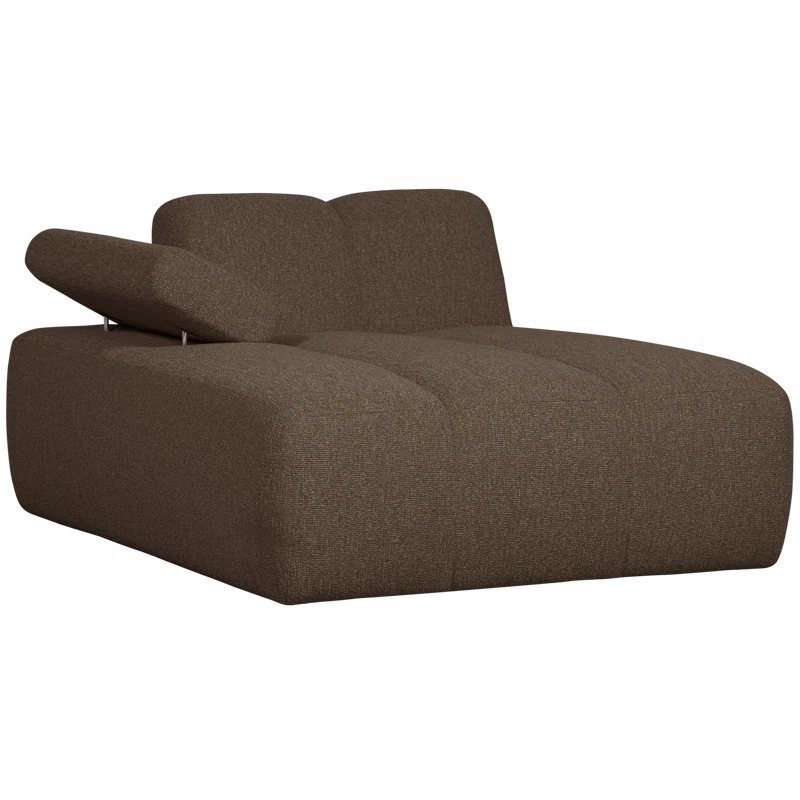 Mojo chaise longue element links bouclé braun melange