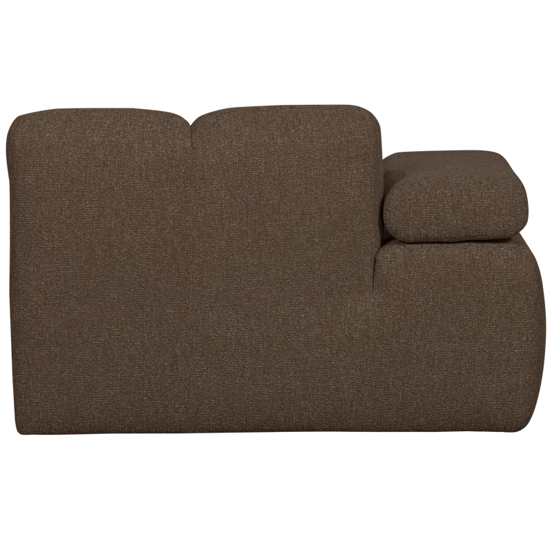 Mojo chaise longue element links bouclé braun melange