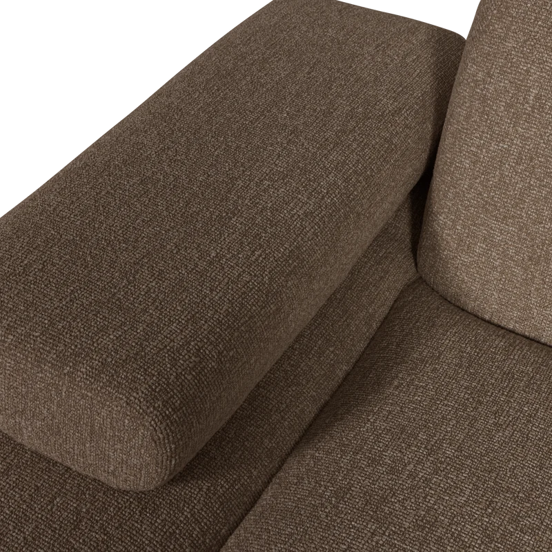 Mojo chaise longue element links bouclé braun melange