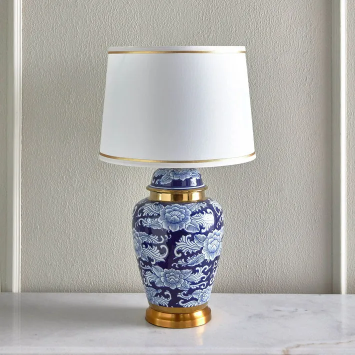 Chinoiserie Ming Porcelain Table Lamp - 72 cm