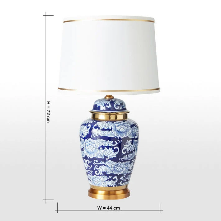 Chinoiserie Ming Porcelain Table Lamp - 72 cm