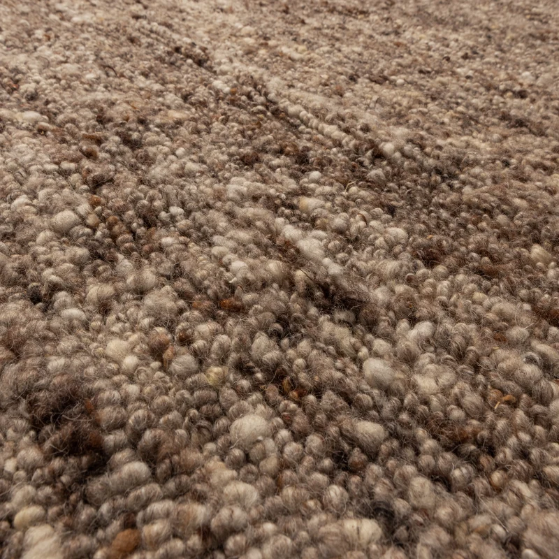 Efia teppich wolle braun melange 170x240 cm
