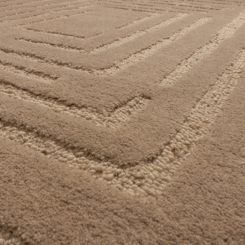 Alicia teppich wolle sand 170x240 cm