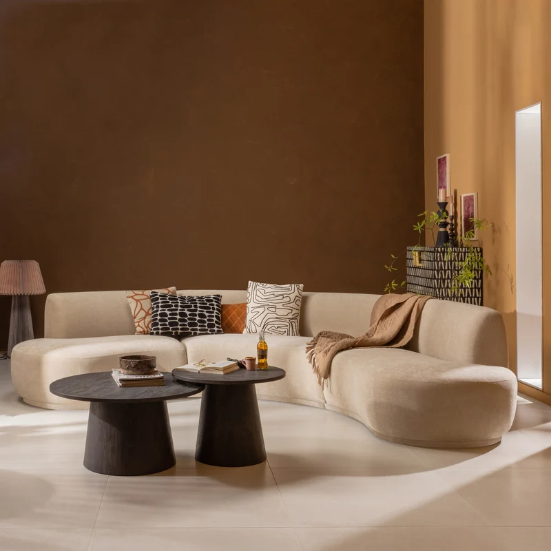 Maan couchtisch mdf dunkelbraun 45xø60 cm