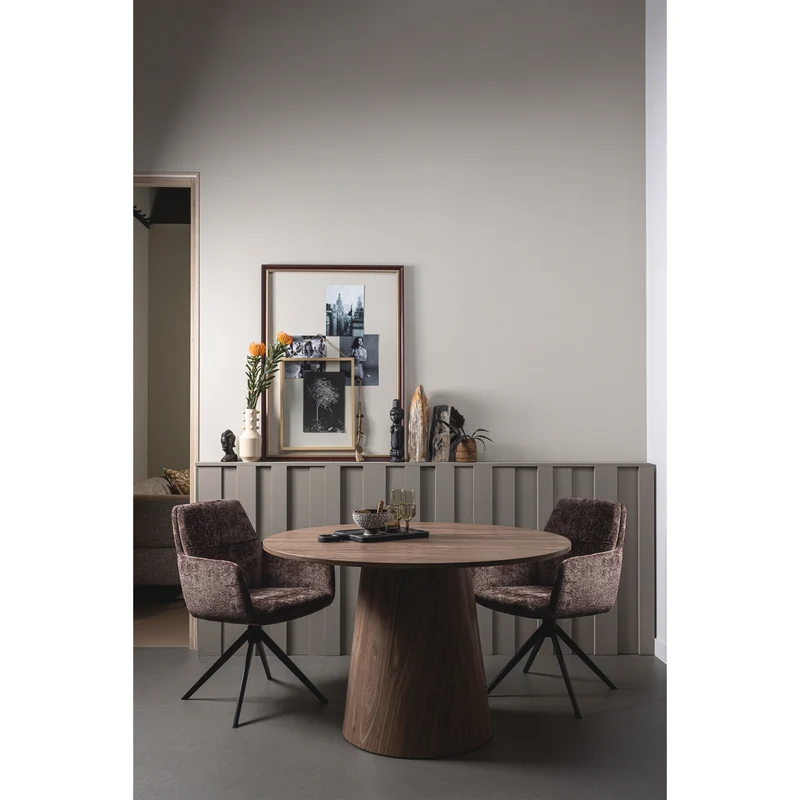 Maan esstisch rund mdf walnuss ø120 cm