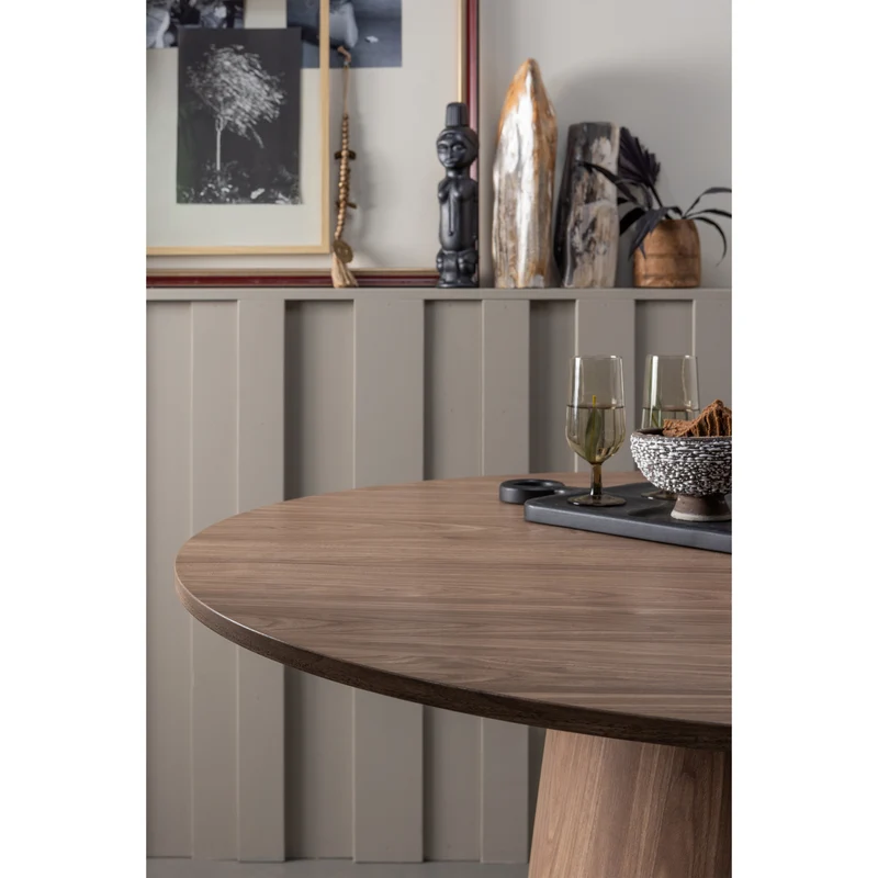 Maan esstisch rund mdf walnuss ø120 cm