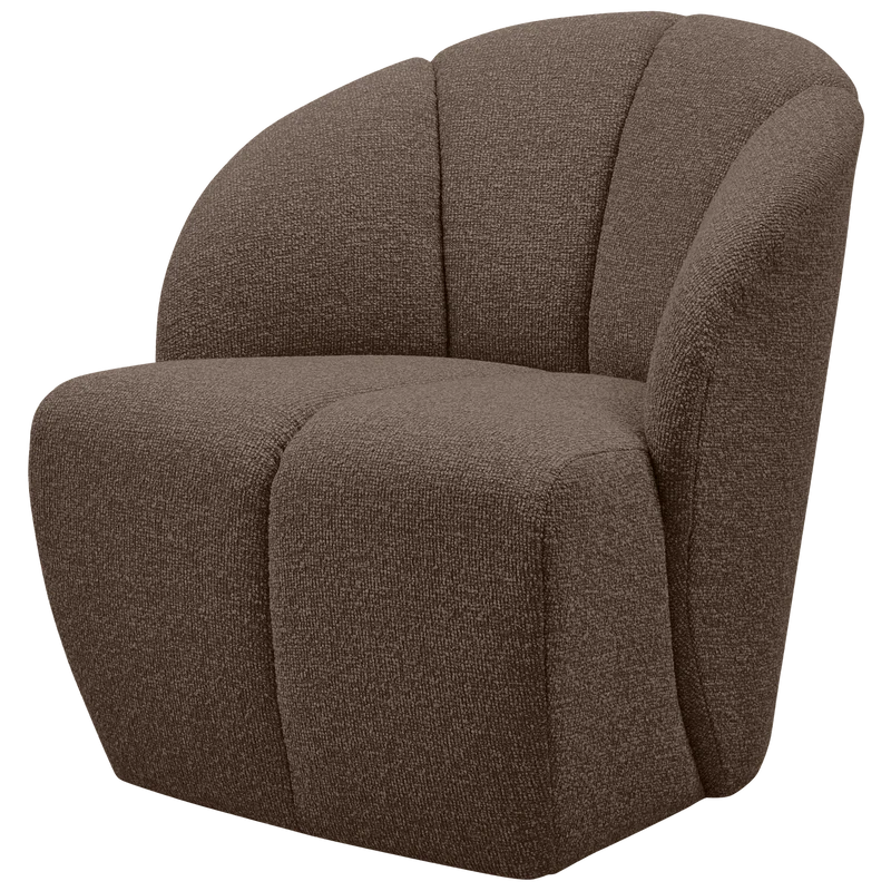 Mojo drehsessel bouclé braun melange