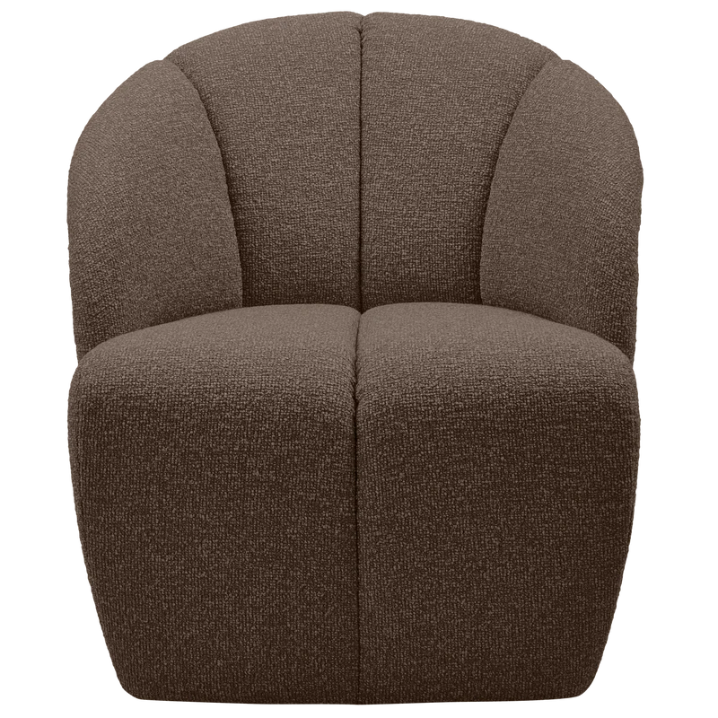 Mojo drehsessel bouclé braun melange