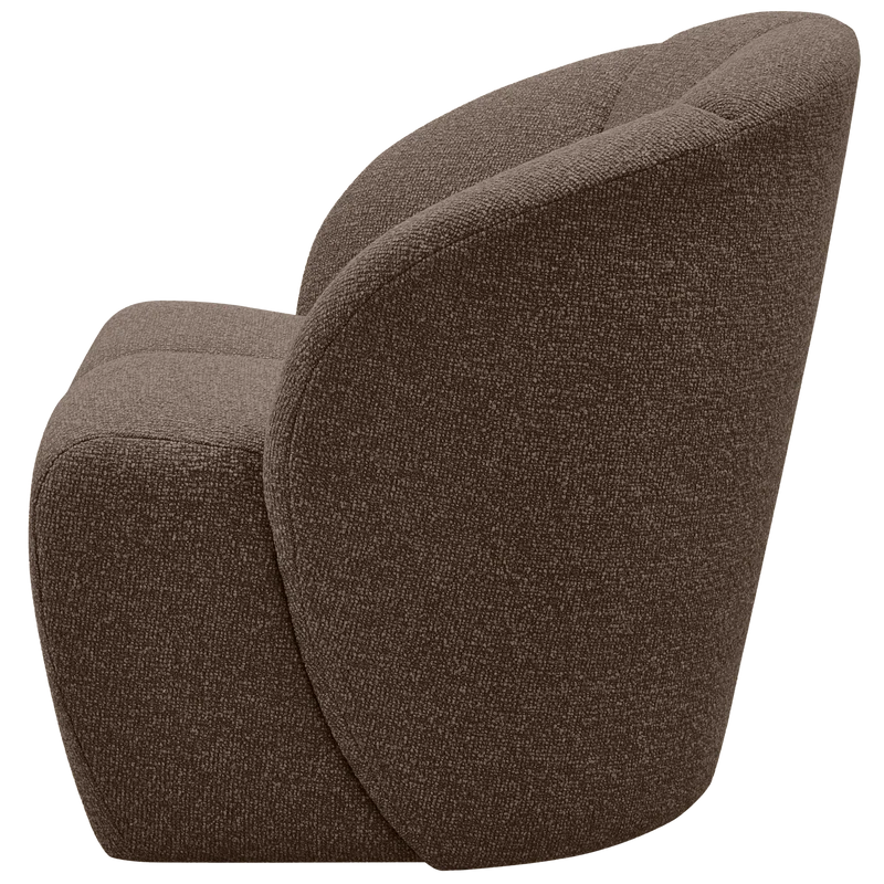 Mojo drehsessel bouclé braun melange
