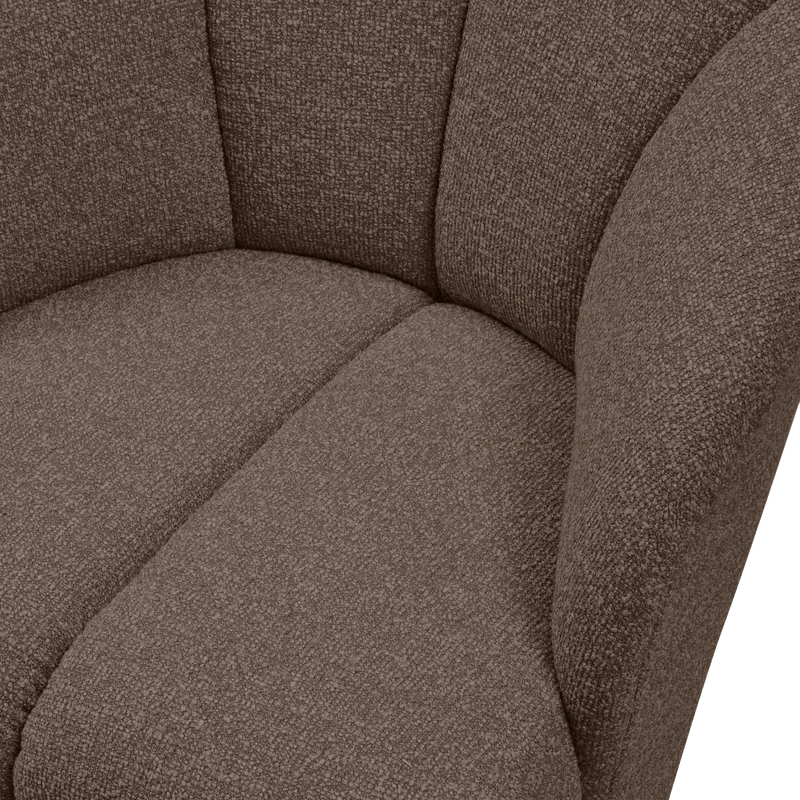 Mojo drehsessel bouclé braun melange