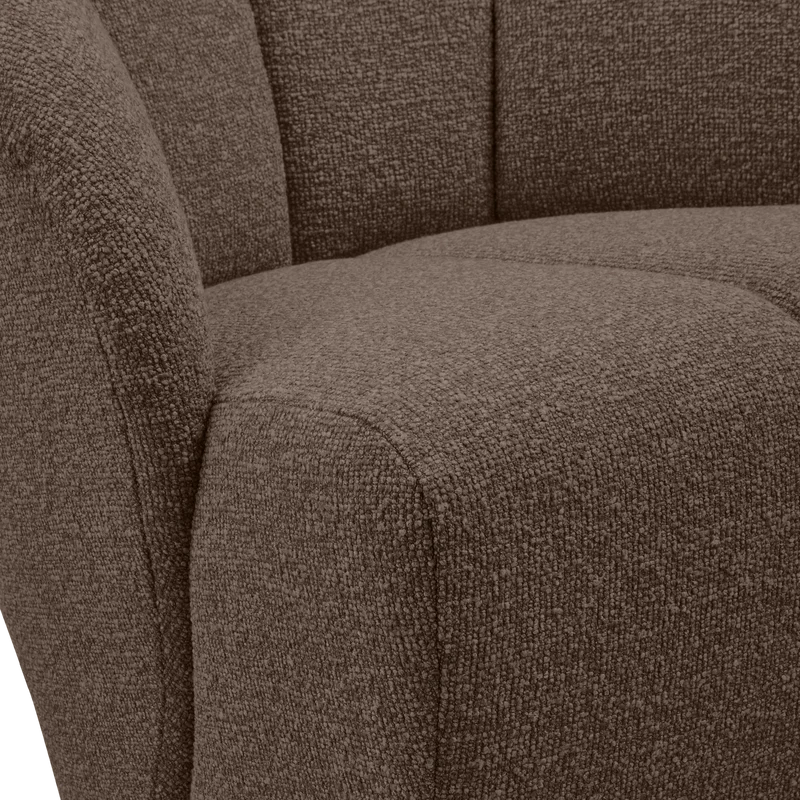 Mojo drehsessel bouclé braun melange