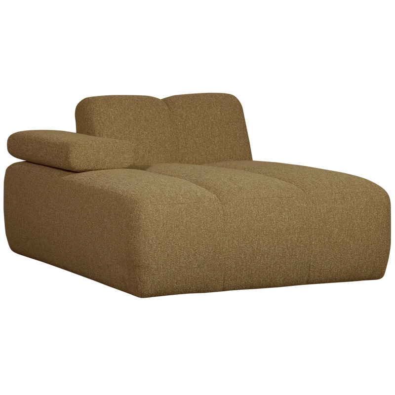 Mojo chaise longue element links bouclé gelbbraun melange