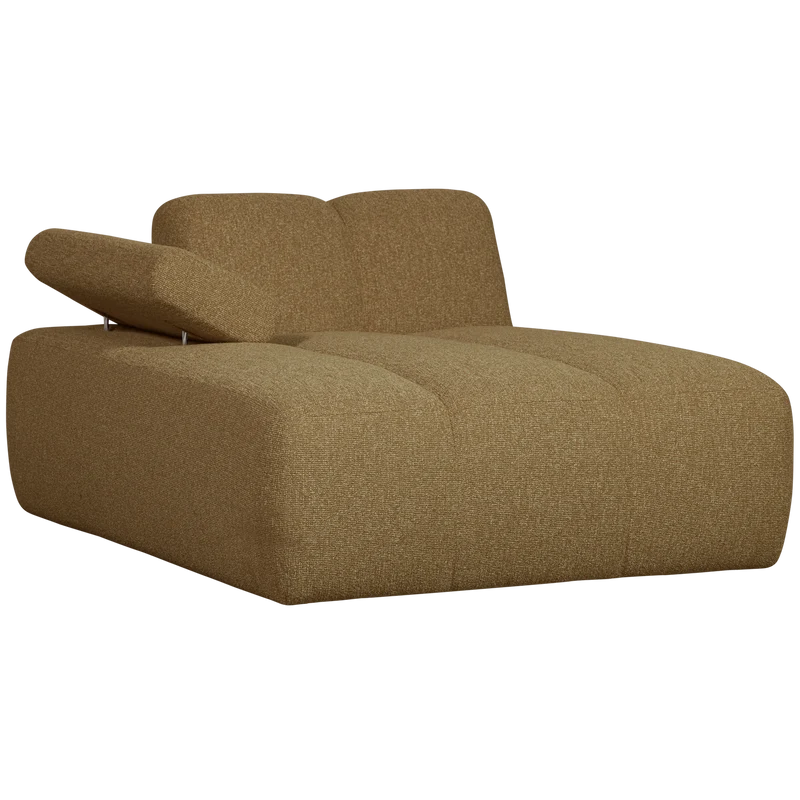Mojo chaise longue element links bouclé gelbbraun melange