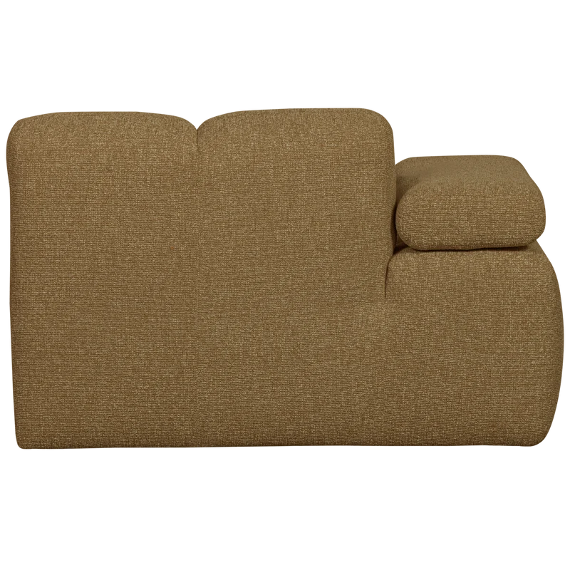 Mojo chaise longue element links bouclé gelbbraun melange