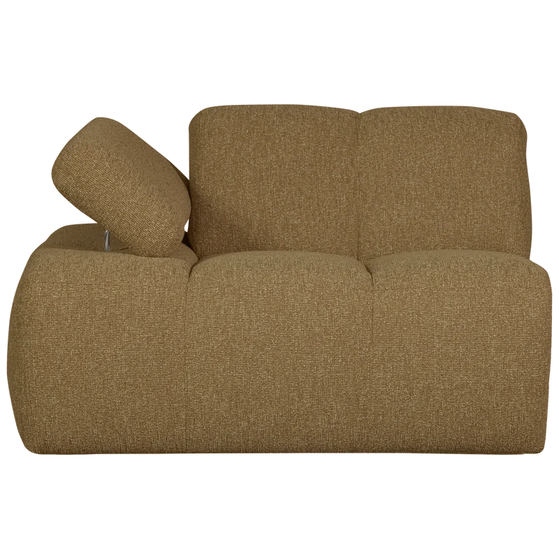 Mojo 1-sitzer element arm links bouclé gelbbraun melange