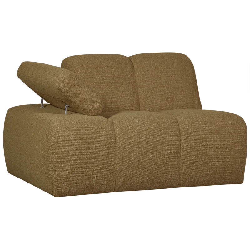 Mojo 1-sitzer element arm links bouclé gelbbraun melange