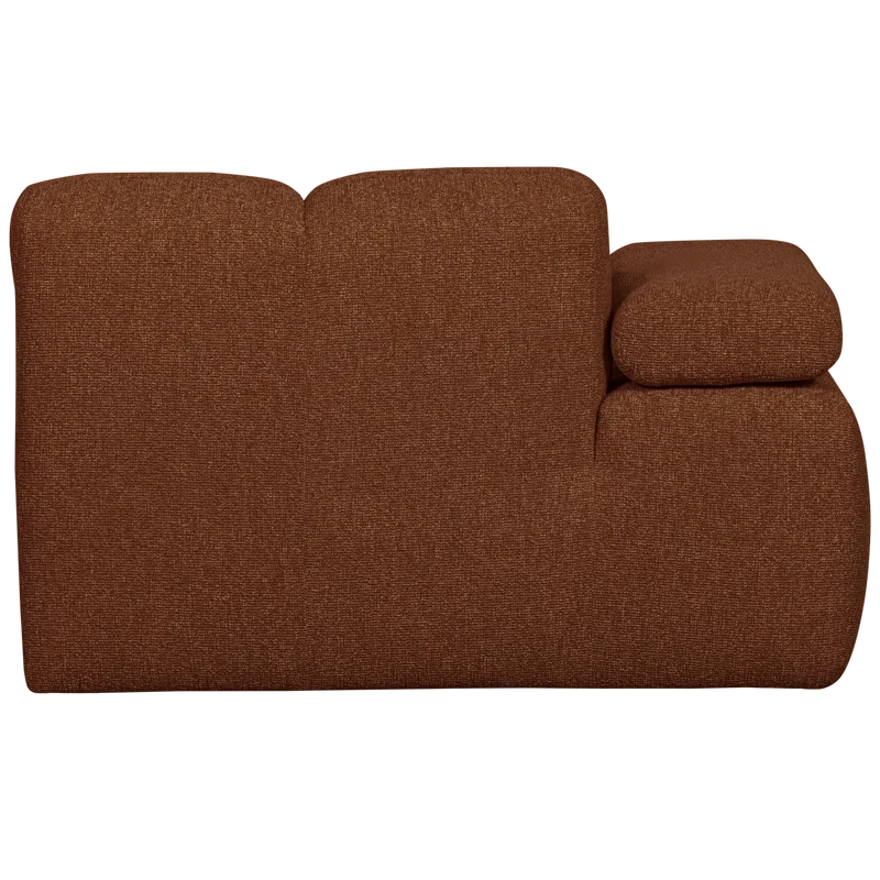 Mojo chaise longue element links bouclé rostbraun meliert