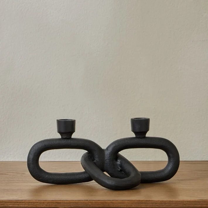 Natura Loft Metal Taper Candleholder - 10 cm