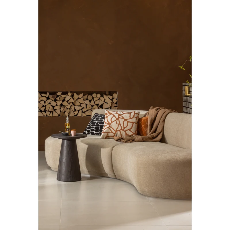 Maan couchtisch mdf dunkelbraun 50xø40 cm