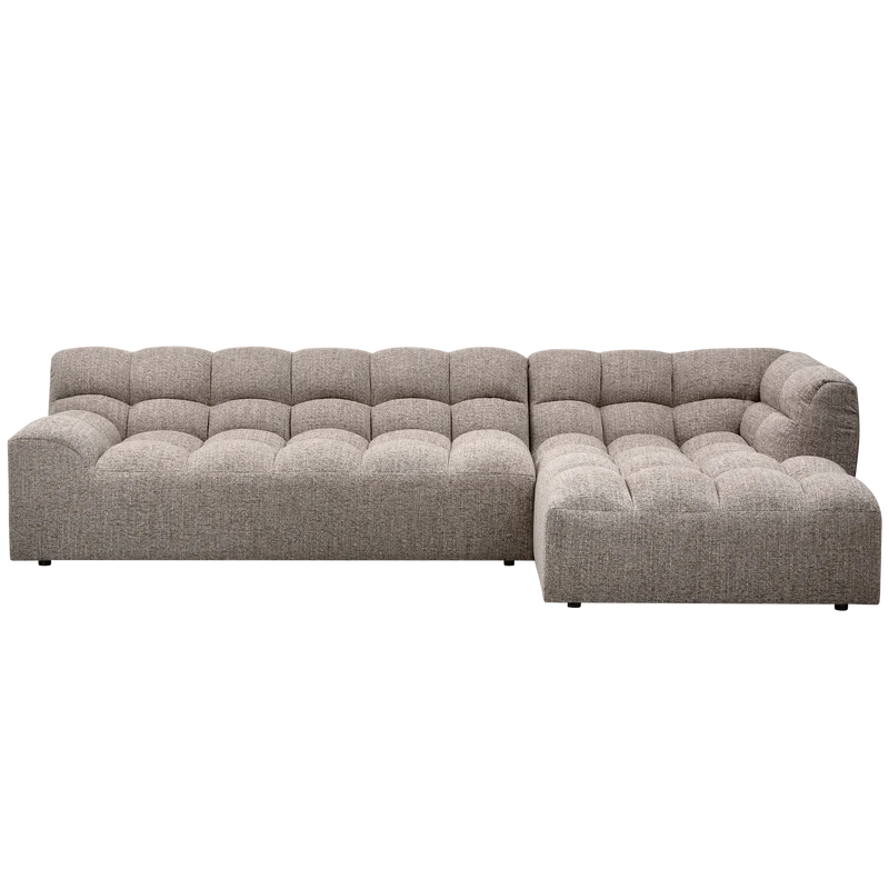 Allure chaise longue rechts gewebtes clay melange