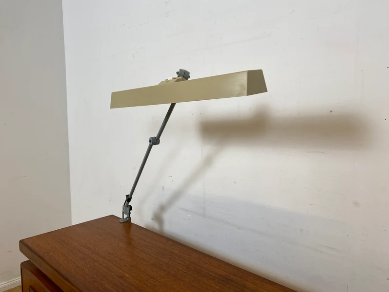 Kultige vollfunktionsfähige DDR Industrie Tischleuchte ILBA mit Gelenkarm I Lampe Leuchte Architektenlampe Schreibtischlampe Arbeitsleuchte Vintage Retro Werkstatt Ostalgie Design I